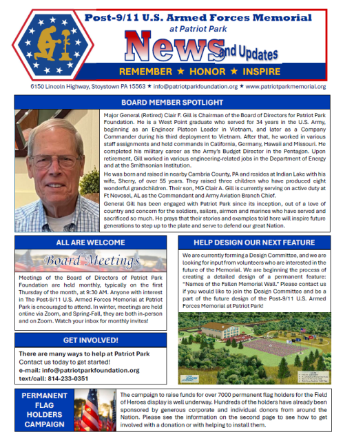 Board Member Spotlight Major General (Retired) Clair F. Gill